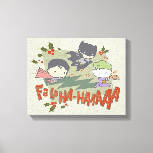 Justice League Chibi Holiday Cookie Chase Leinwanddruck (Vorderseite)