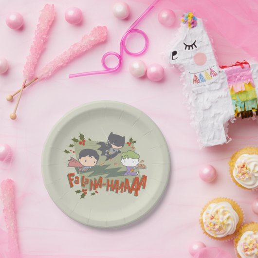 Justice League Chibi Holiday Cookie Chase Pappteller (Party)