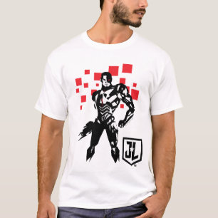 Justice League   Cyborg Digital Noir Pop-Art T-Shirt