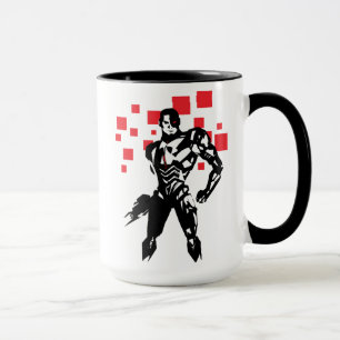 Justice League   Cyborg Digital Noir Pop Art Tasse