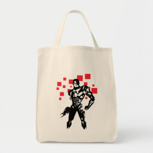 Justice League   Cyborg Digital Noir Pop-Art Tragetasche