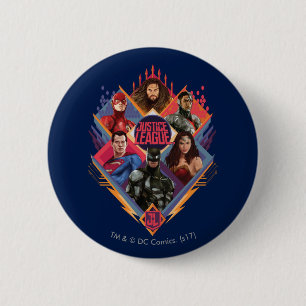 Justice League   Diamond Hatch Group-Abzeichen Button