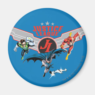Justice League Fliegender Luftabzeichen und Helden Magnet