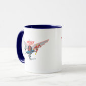 Justice League Flying Air Abzeichen und Helden Tasse (Vorderseite Links)