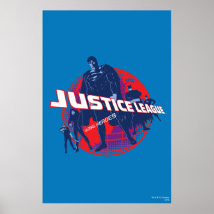 Justice League Global Heroes and Globe Poster