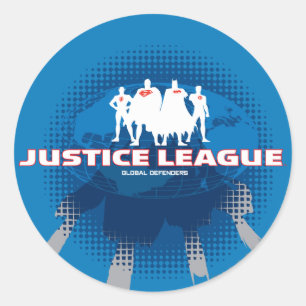 Justice League Global Verteidiger Runder Aufkleber