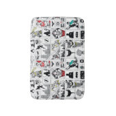 Justice League Heldentafel-Muster Badematte (Vorderseite Vertikal)