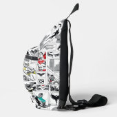 Justice League Heldentafel-Muster Crossbody Bag (Rechts)