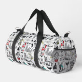 Justice League Heldentafel-Muster Duffle Bag (Rechte Ecke)