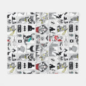 Justice League Heldentafel-Muster Fleecedecke (Vorderseite (Horizontal))