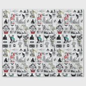 Justice League Heldentafel-Muster Geschenkpapier (Flach)