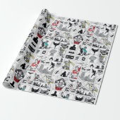 Justice League Heldentafel-Muster Geschenkpapier (Ungerollt)