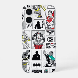 Justice League Heldentafel-Muster iPhone 16 Hülle