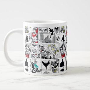 Justice League Heldentafel-Muster Jumbo-Tasse