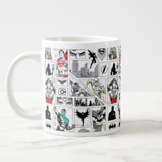 Justice League Heldentafel-Muster Jumbo-Tasse