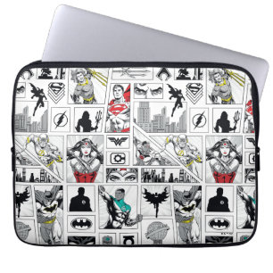 Justice League Heldentafel-Muster Laptopschutzhülle