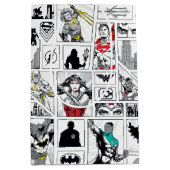 Justice League Heldentafel-Muster Mittlere Geschenktüte (Vorderseite)