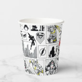Justice League Heldentafel-Muster Pappbecher (Rückseite)