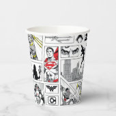 Justice League Heldentafel-Muster Pappbecher (Links)