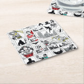 Justice League Heldentafel-Muster Rechteckiger Pappuntersetzer (angewinkelt)