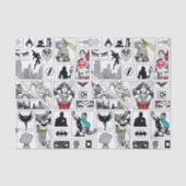 Justice League Heldentafel-Muster Seidenpapier (Vorderseite)