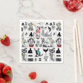 Justice League Heldentafel-Muster Serviette (Beispiel)