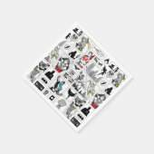 Justice League Heldentafel-Muster Serviette (Ecke)