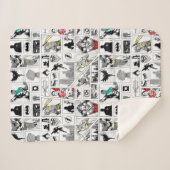Justice League Heldentafel-Muster Sherpadecke (Vorderseite (Horizontal))