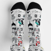 Justice League Heldentafel-Muster Socken (Oben)