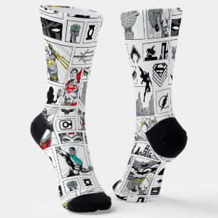 Justice League Heldentafel-Muster Socken