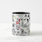 Justice League Heldentafel-Muster Tasse (Zentrum)