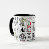 Justice League Heldentafel-Muster Tasse (Vorderseite Links)