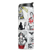 Justice League Heldentafel-Muster Thermosbecher (Nach links gedreht)