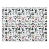 Justice League Heldentafel-Muster Tischdecke (Vorderseite (Horizontal))