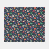 Justice League Holiday Bauble Pattern Fleecedecke (Vorderseite (Horizontal))