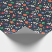 Justice League Holiday Bauble Pattern Geschenkpapier (Ecke)