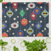 Justice League Holiday Bauble Pattern Geschirrtuch (Gefaltet)
