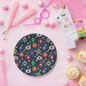 Justice League Holiday Bauble Pattern Pappteller (Party)