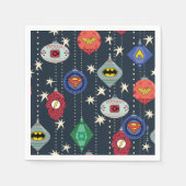 Justice League Holiday Bauble Pattern Serviette (Vorderseite)