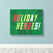 Justice League Holiday Heroes Graphic Leinwanddruck (Insitu (Holzboden))