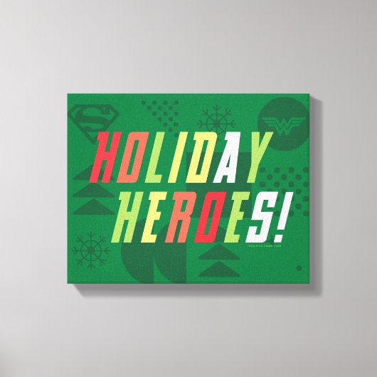 Justice League Holiday Heroes Graphic Leinwanddruck (Vorderseite)