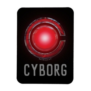 Justice League   Leuchtendes Cyborg-Symbol Magnet