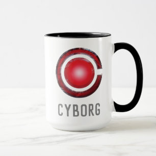 Justice League   Leuchtendes Cyborg-Symbol Tasse