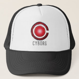 Justice League Leuchtendes Cyborg-Symbol Truckerkappe