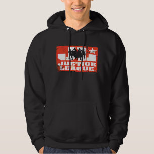 Justice League-Logo und Charakter-Silhouetten Hoodie