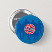 Justice League-Logo und solider Charakterhintergru Button (Vorne & Hinten)