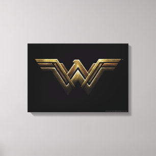 Justice League   Metallic Wonder Woman Symbol Leinwanddruck