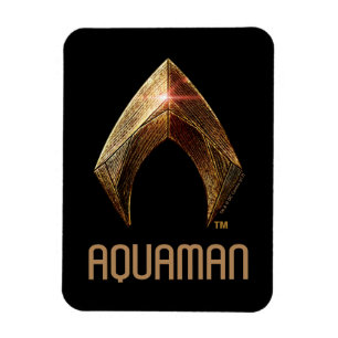 Justice League   Metallisches Aquaman-Symbol Magnet