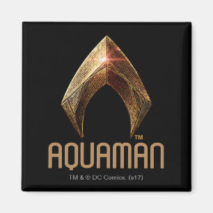 Justice League   Metallisches Aquaman-Symbol Magnet