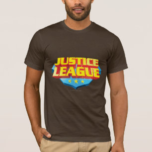 Justice League Name und Schild-Logo T-Shirt